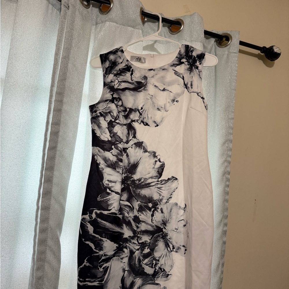 Black and White Floral Dress